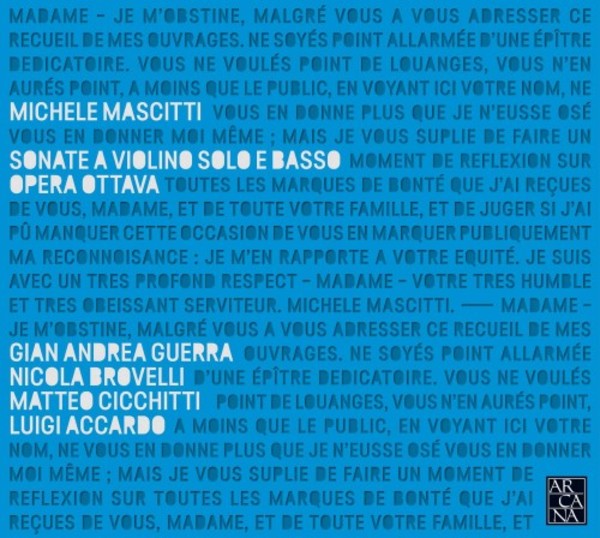 Mascitti - Sonate a Violino Solo e Basso, op.8